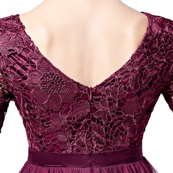 IBTOM CASTLE Women's Floral Lace Tulle Half Sleeve size 16 - Picture 5 of 16